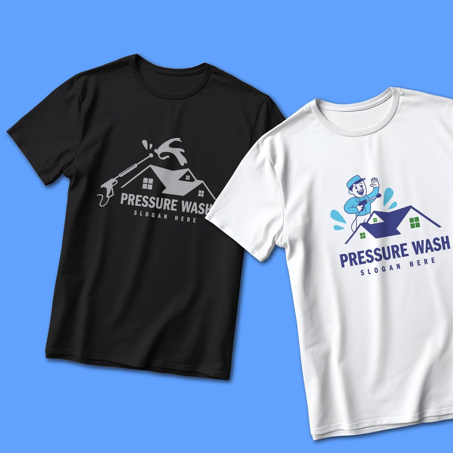 45 Pressure Washing Logo Bundle for Small Business