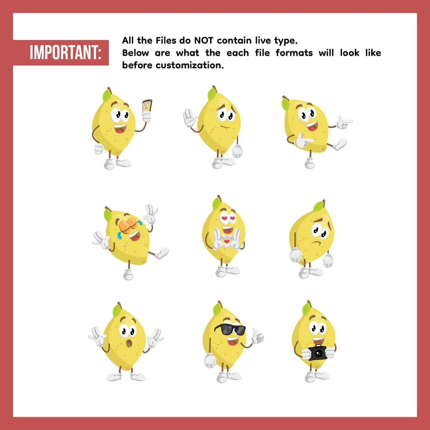Cute Fruit Mascots Bundle - Volume 2