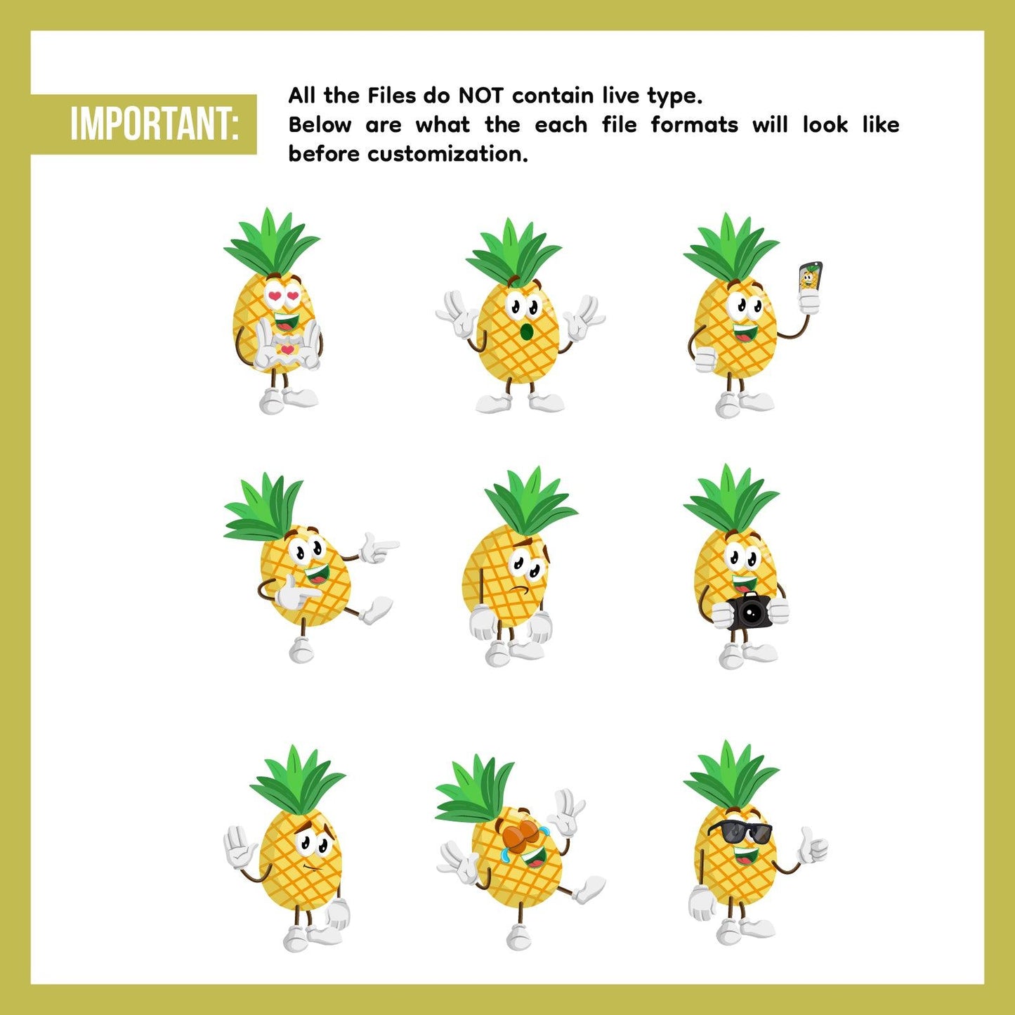 Cute Fruit Mascots Bundle - Volume 3