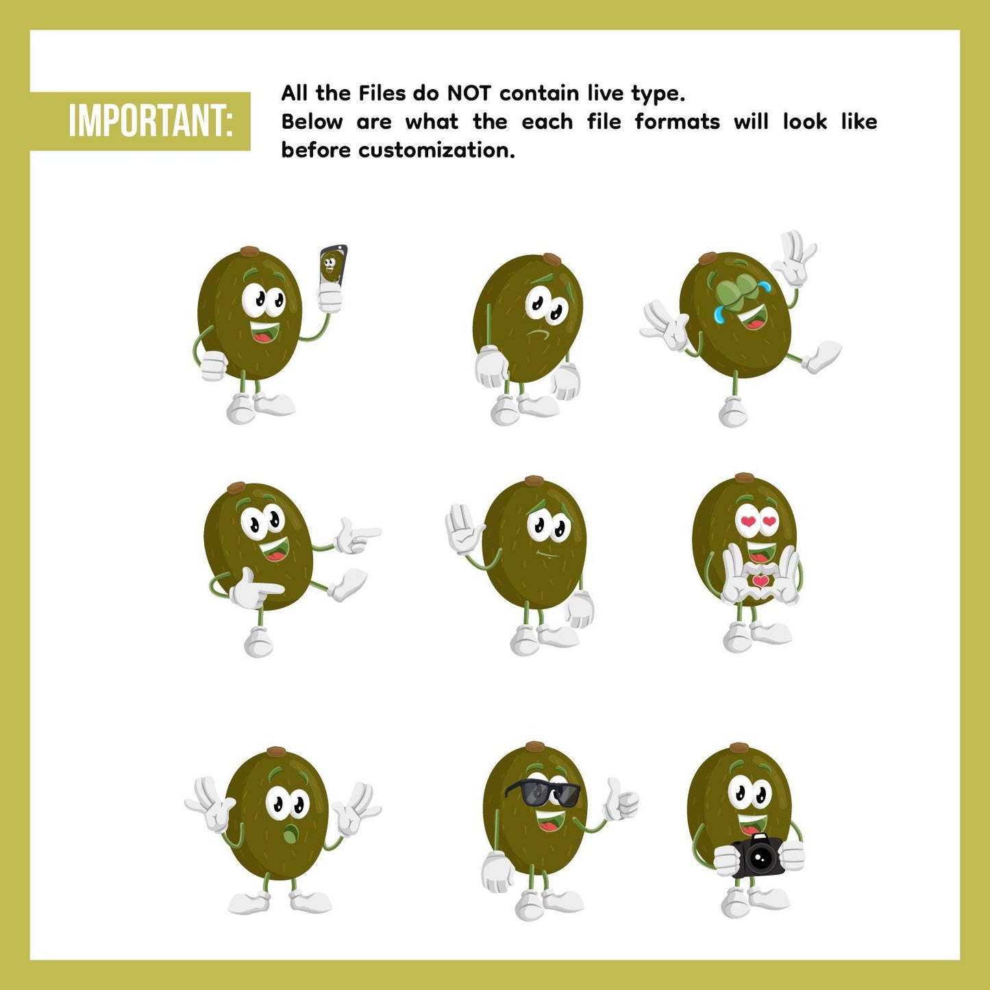 Cute Fruit Mascots Bundle - Volume 3