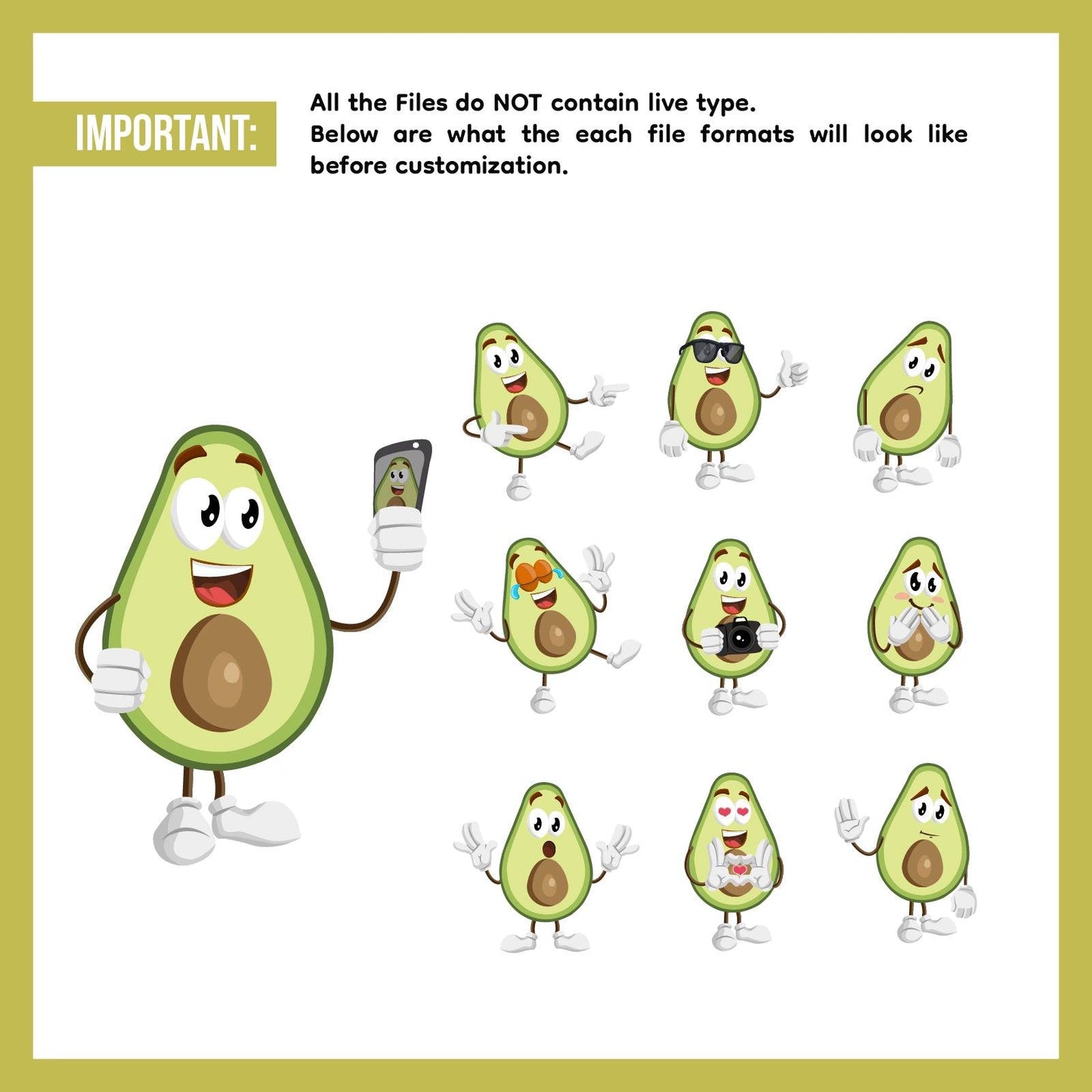 Cute Fruit Mascots Bundle - Volume 3
