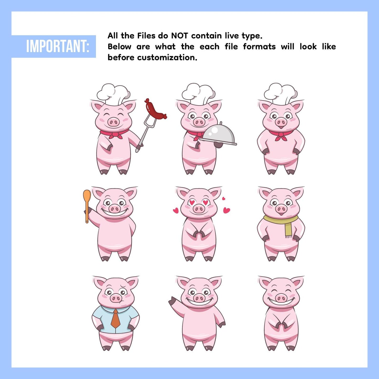 Cute Animal Mascots Bundle