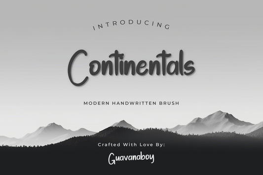 Continentals - Modern Handwritten Brush Font