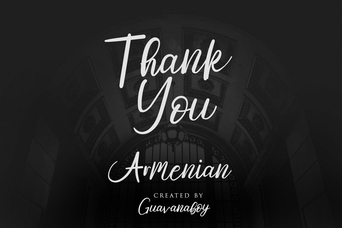 Armenian - Modern Brush Style Font