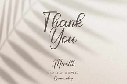 Miretti - Handwritten Script Typeface Font