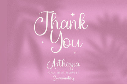 Arthazia - Beauty Handwritten Font Style