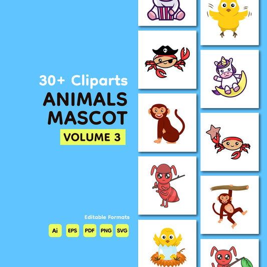 Cute Animal Mascots Bundle - Volume 3