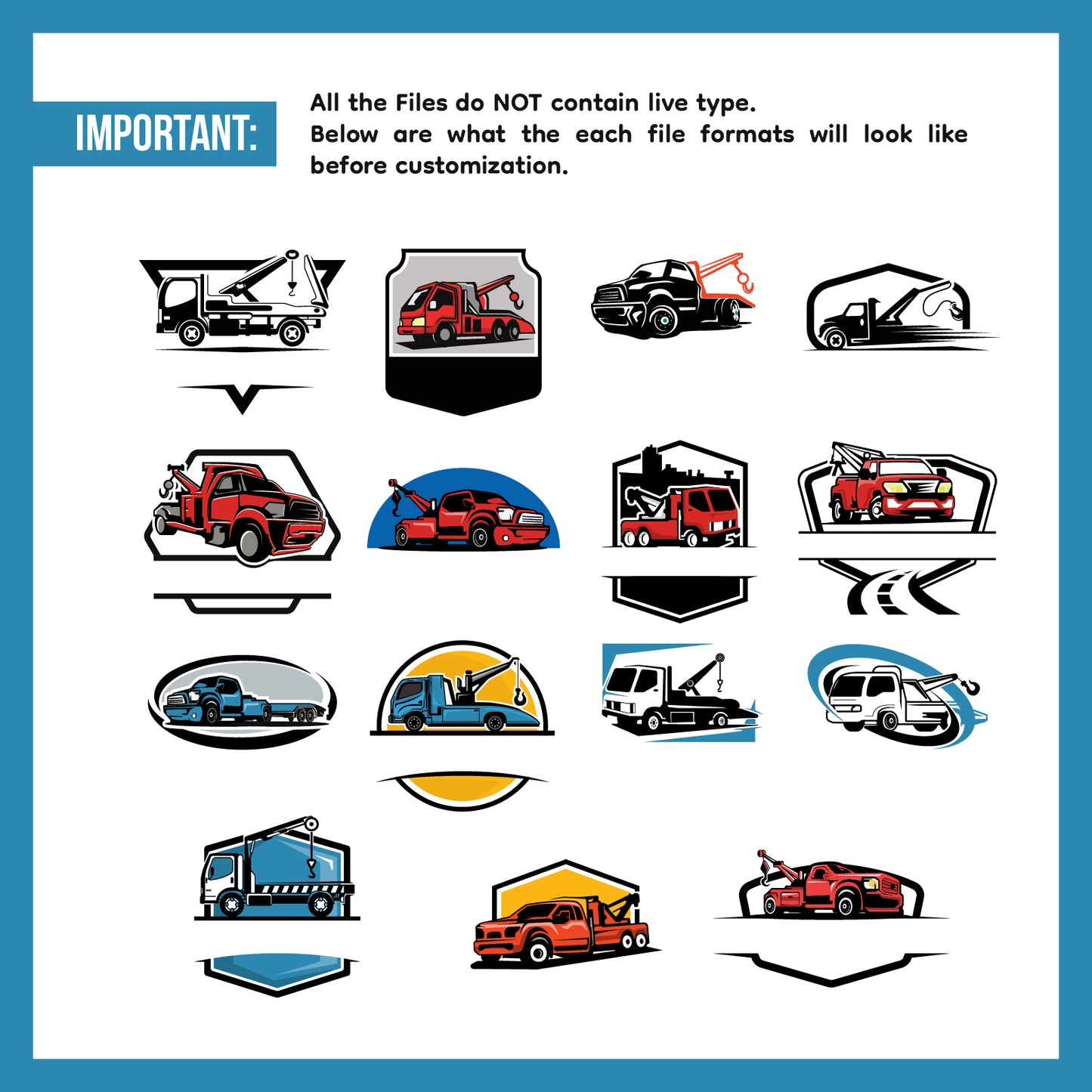 Towing Truck Service Logo Bundle