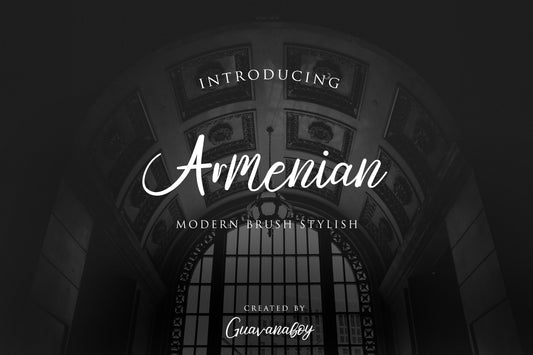 Armenian - Modern Brush Style Font