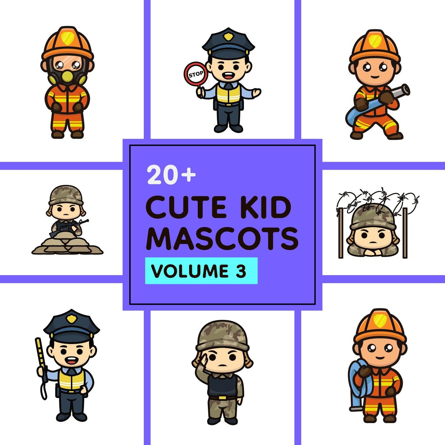 Cute Kids Mascots - Volume 3