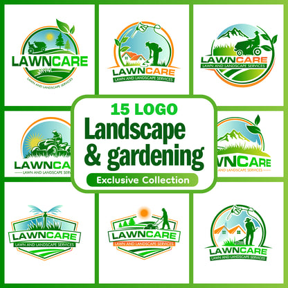 Gardening and Landscaping Logo Bundle