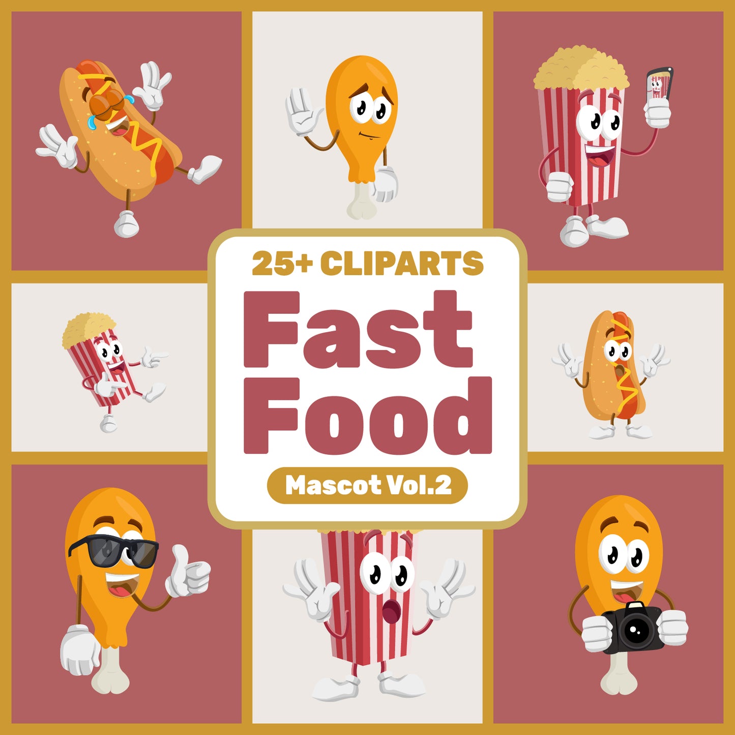 Fast Food Cute Mascot Bundle Volume 2