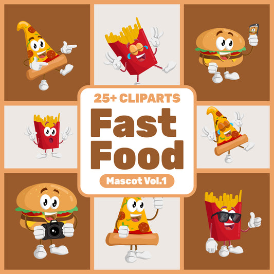 Fast Food Cute Mascot Bundle Volume 1