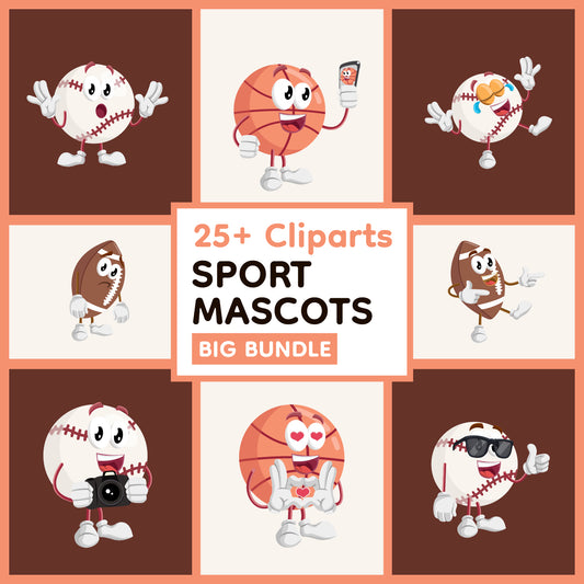 Cute Sport Mascot Bundle Vol. 1