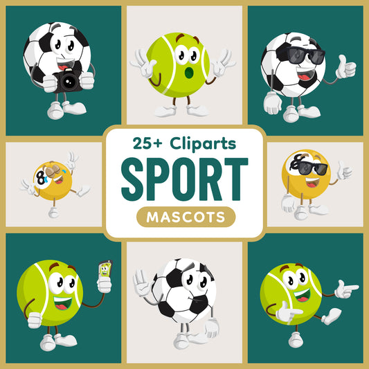 Cute Sport Mascot Bundel Vol. 2