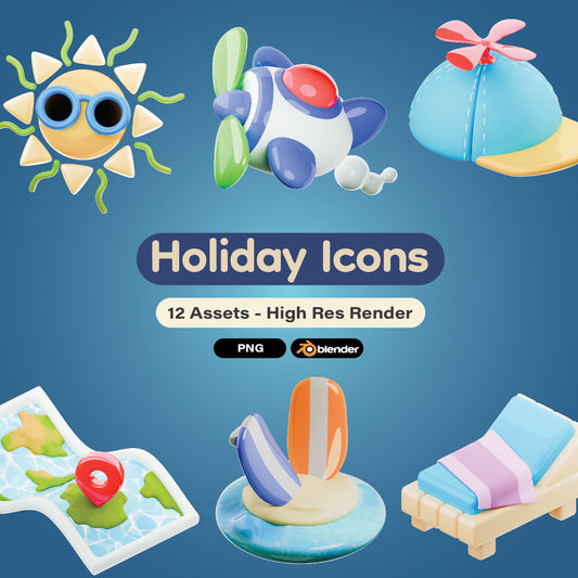 Holiday Summer 3d Icons