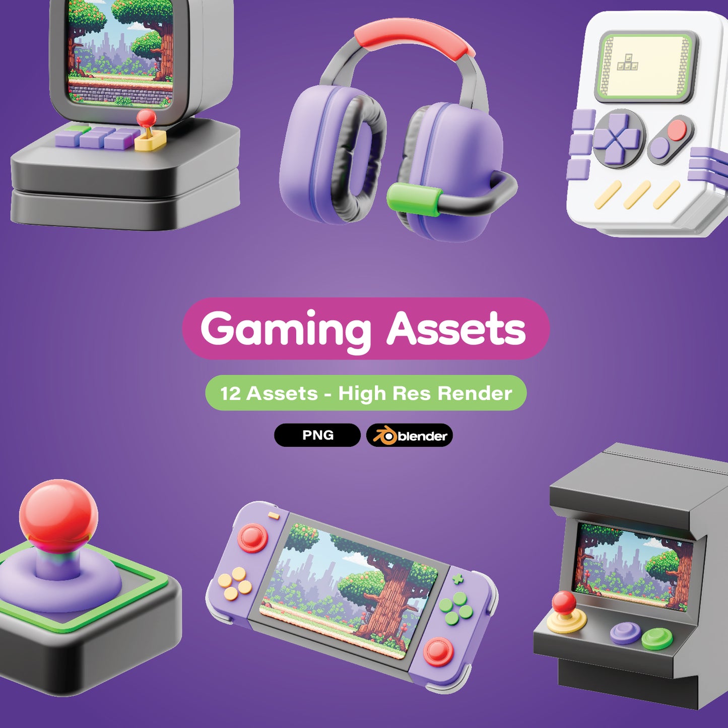 Gaming 3d Icons Pack