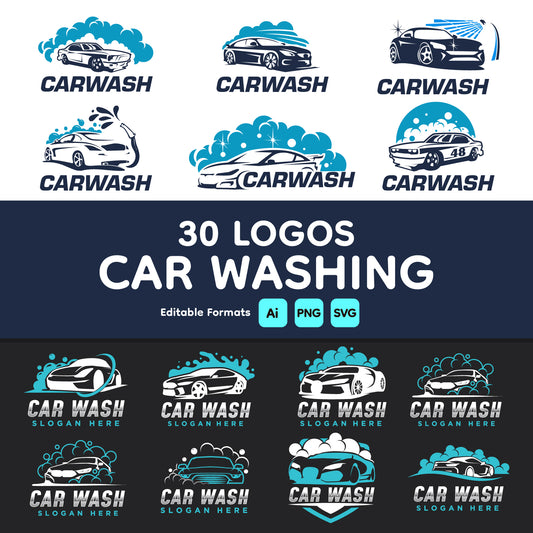 Car Wash and Detailing Logo Bundle - Volume 2