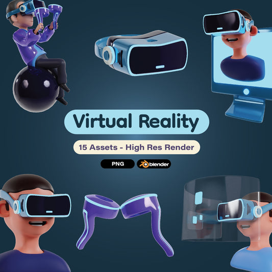 Virtual Reality 3d Icons Pack