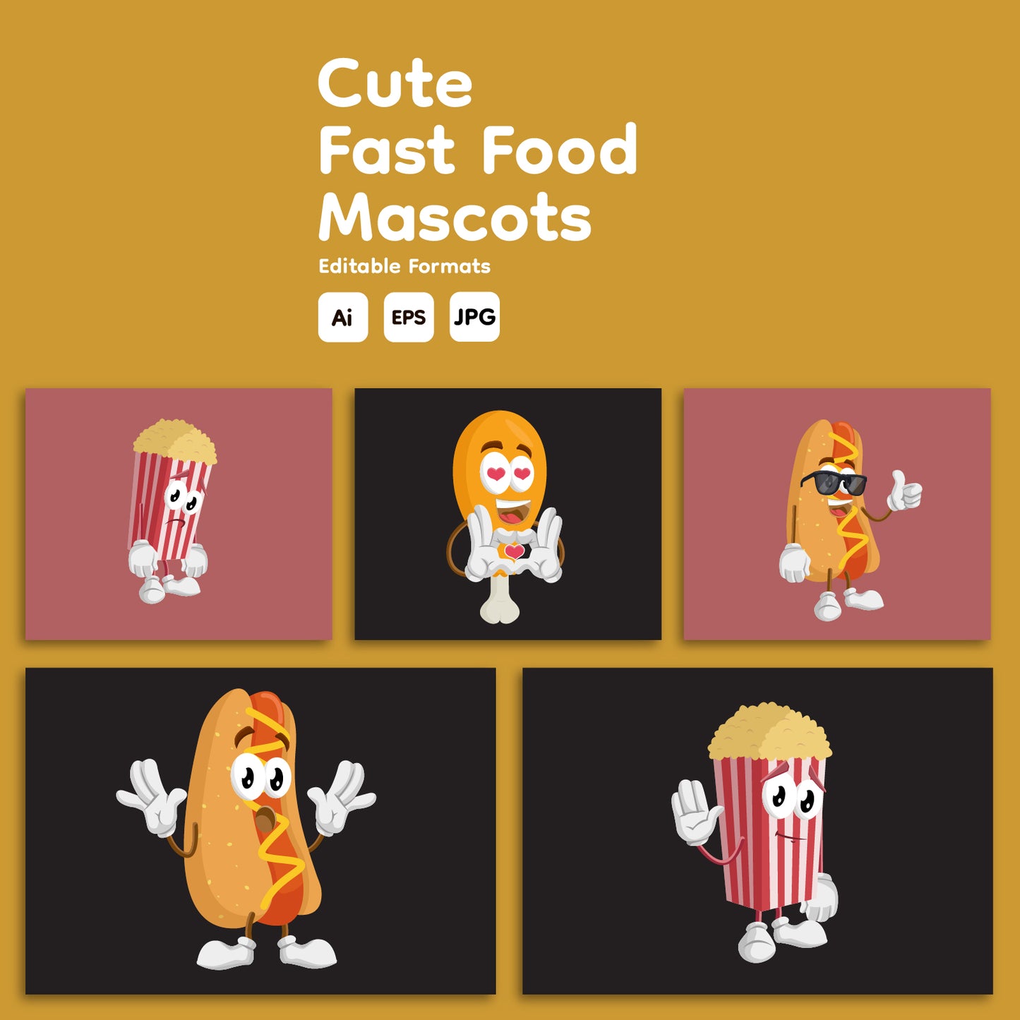 Fast Food Cute Mascot Bundle Volume 2