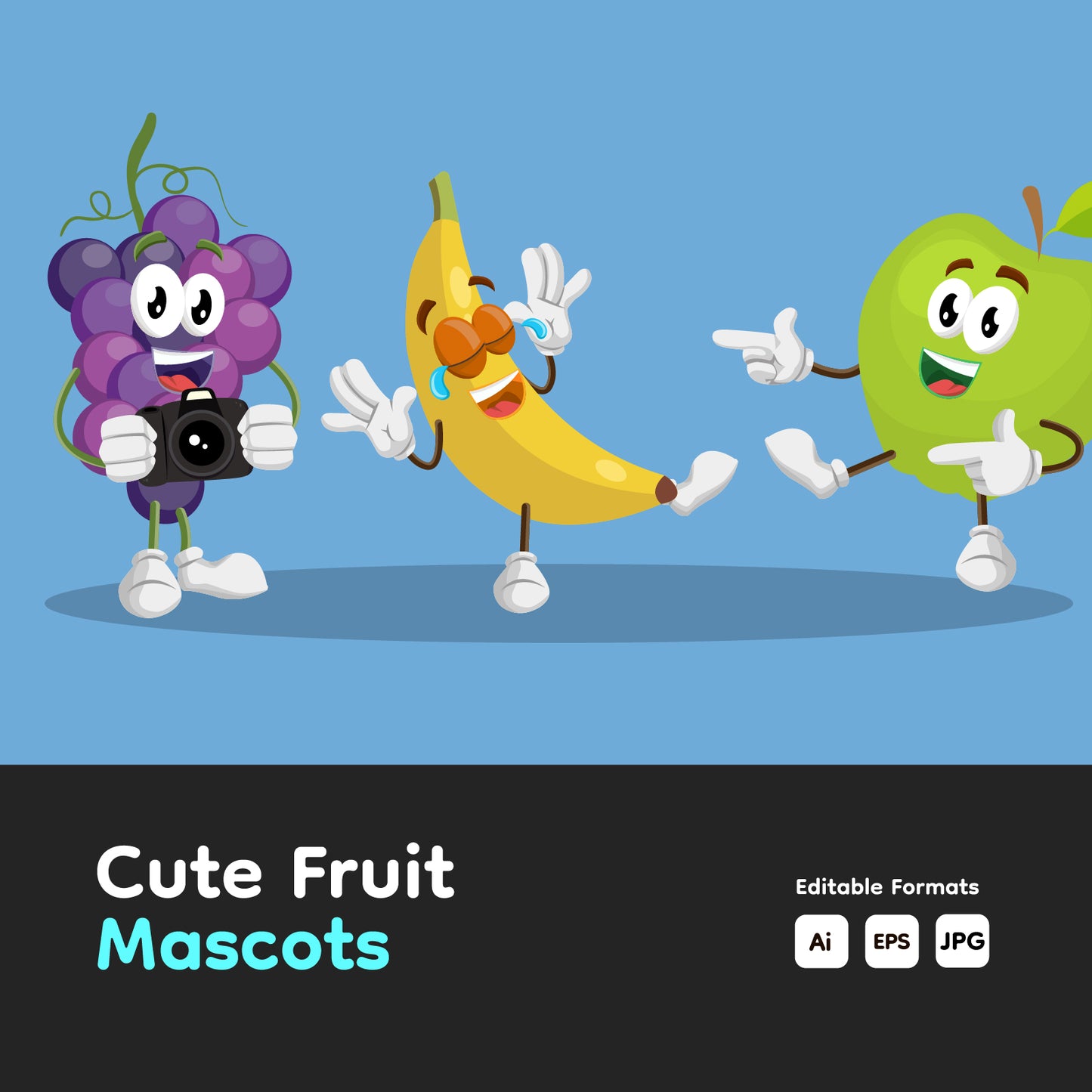 Cute Fruit Mascots Bundle - Volume 1