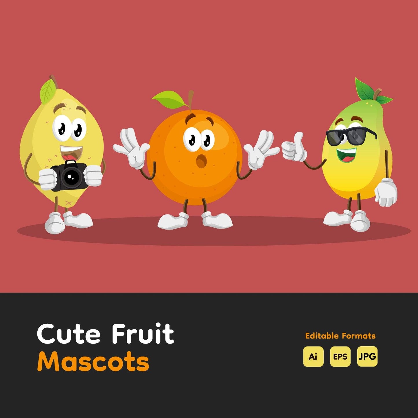 Cute Fruit Mascots Bundle - Volume 2