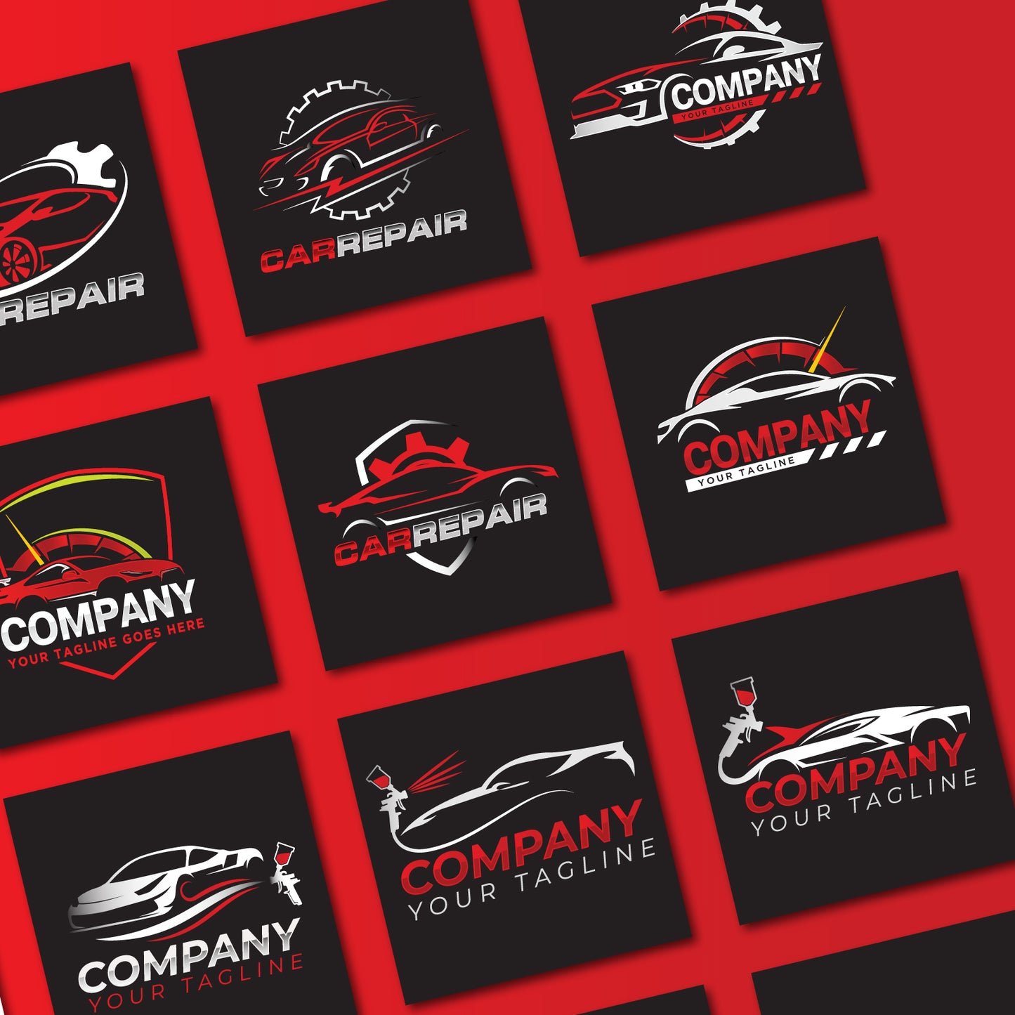 Car Washing and Detailing Logo Bundle