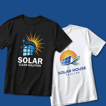 Solar House Repair Logo Bundle