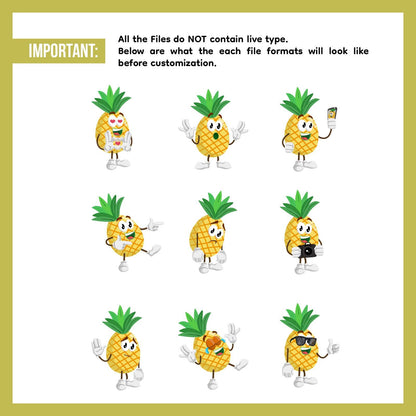 Cute Fruit Mascots Bundle - Volume 3