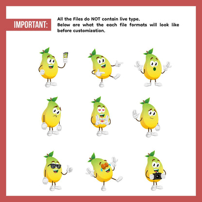 Cute Fruit Mascots Bundle - Volume 2