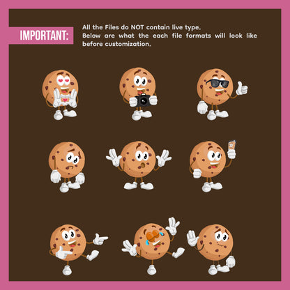 Cute Dessert Mascots Illustration Bundle