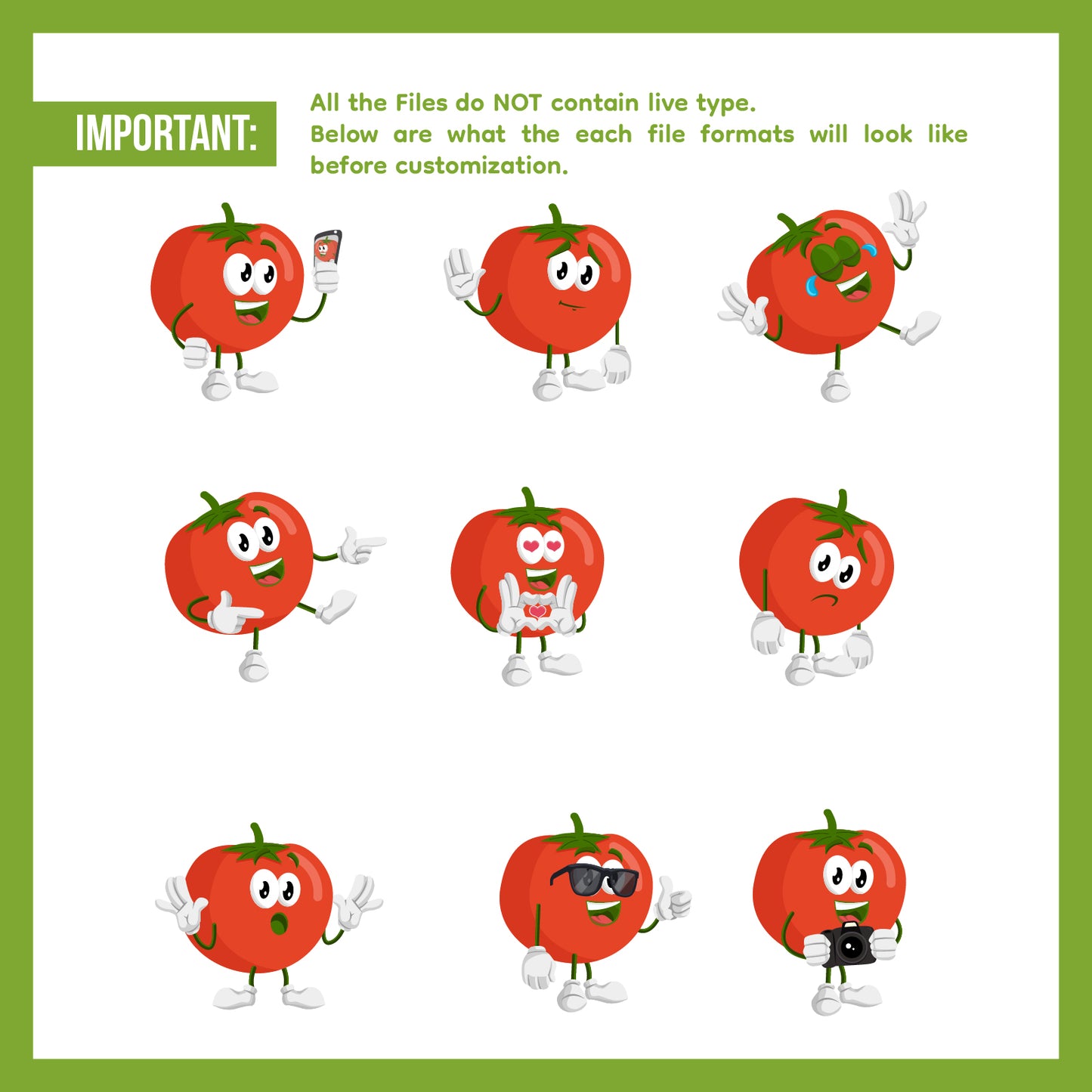 Cute Veggie Mascot Bundle Volume 1