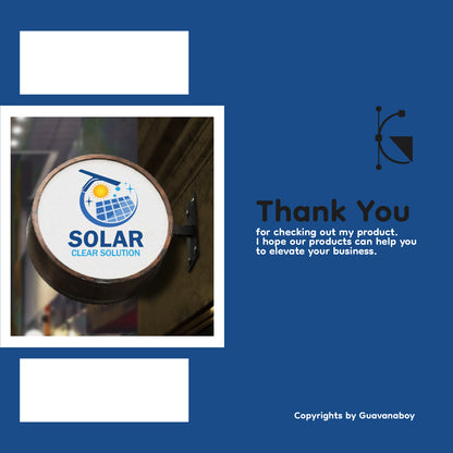 Solar House Repair Logo Bundle