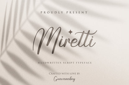 Miretti - Handwritten Script Typeface Font