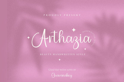 Arthazia - Beauty Handwritten Font Style